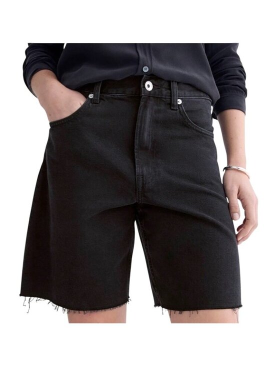 Everlane Pants - Everlane Woman's  The OG Baggy Denim Jean Short Women’s 26R Black High Rise 8”